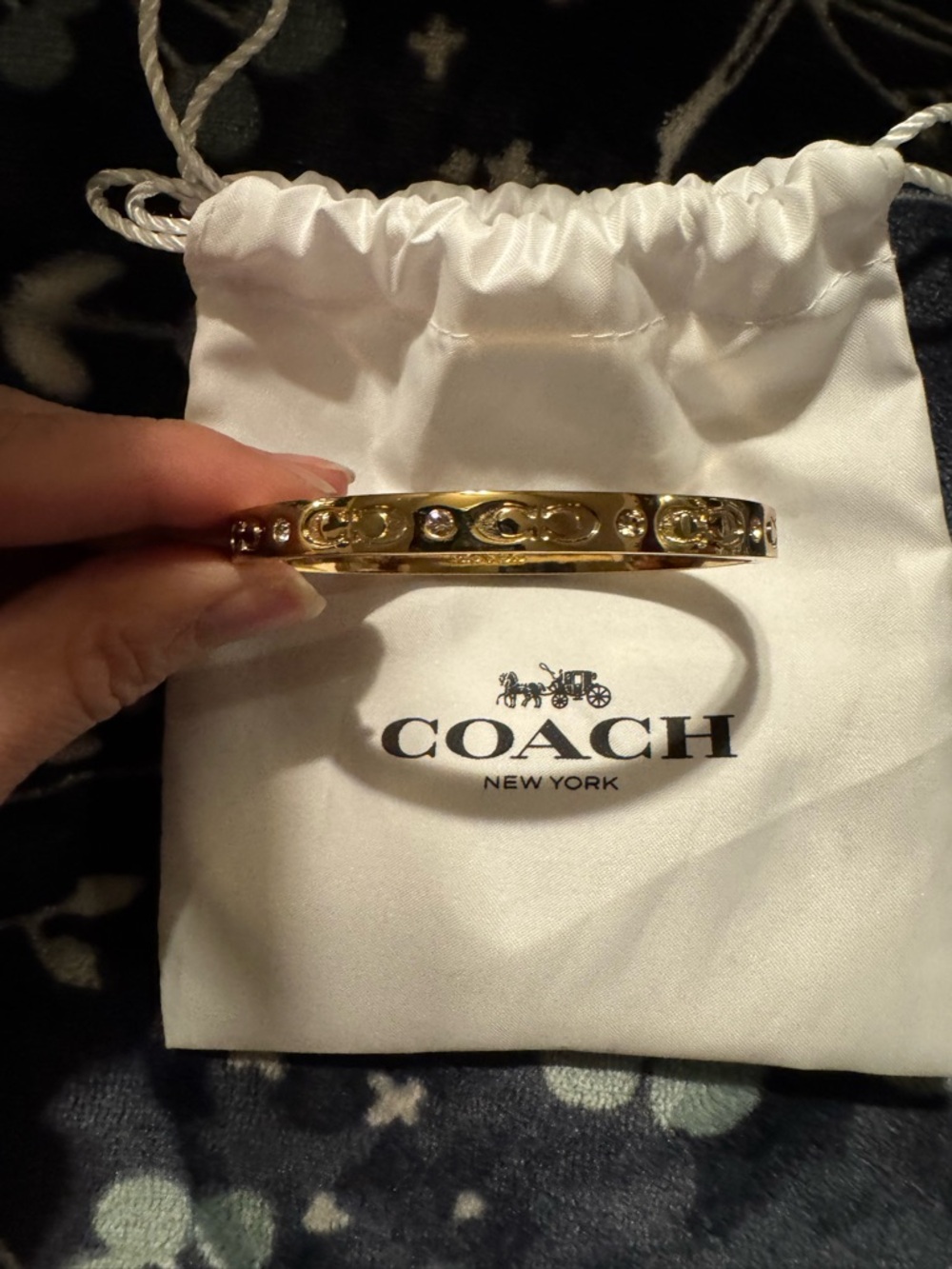 Coach hinged bracelet